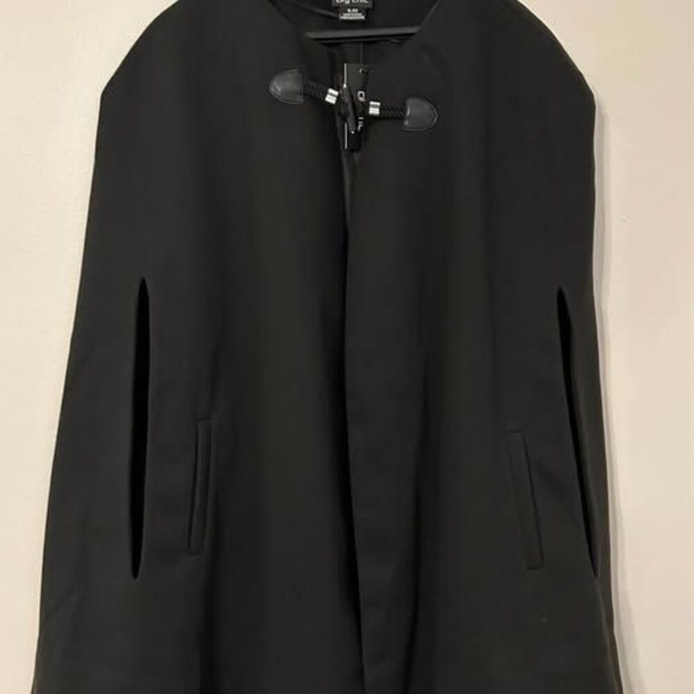 Womens NWT New City Chic Black Cape Coat XL